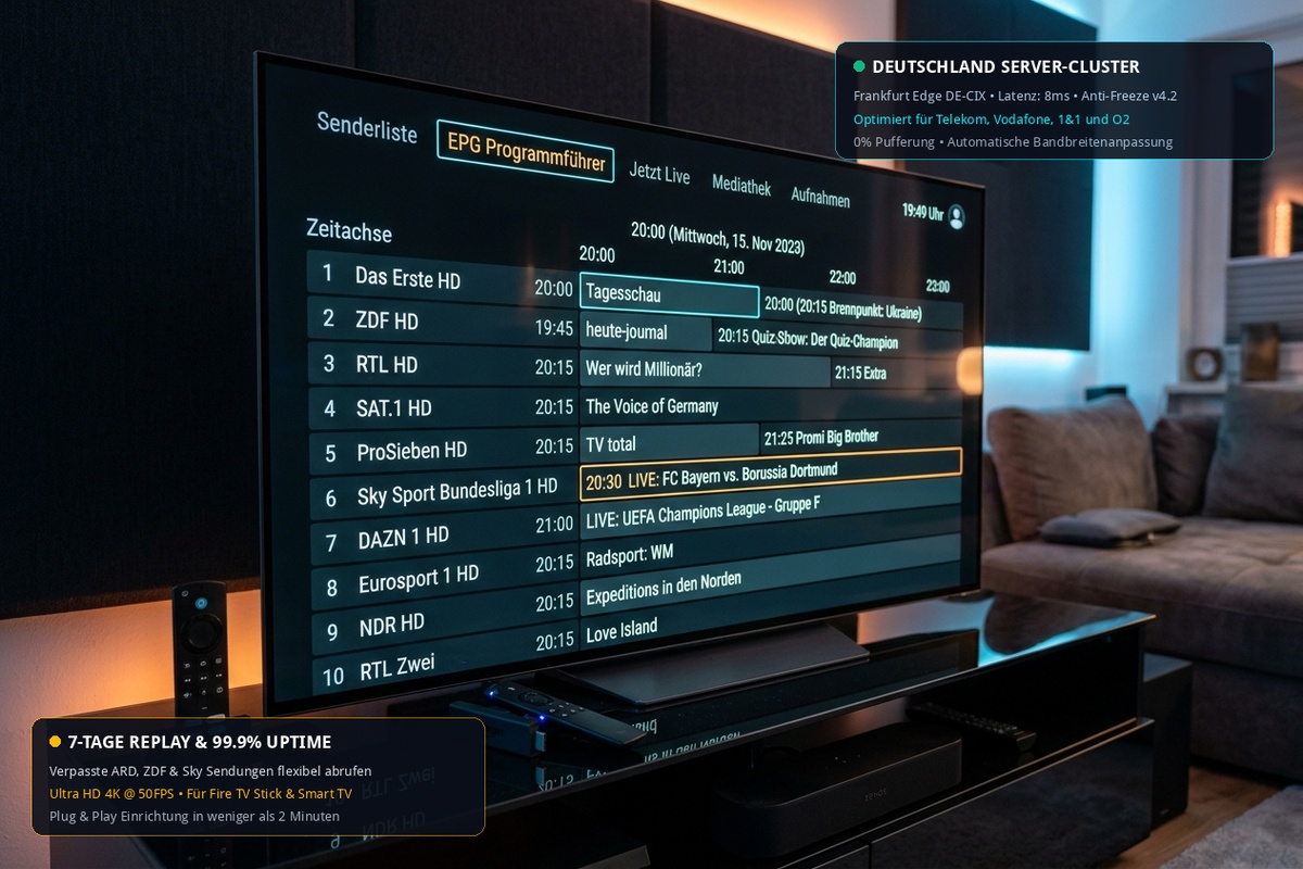 7-Tage Replay & EPG Programmführer für Fire TV und Smart TV